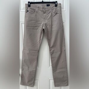 NWOT AG Adriano Goldschmied Men's Size 32x34 Desert Stone Tailored Twill Pants